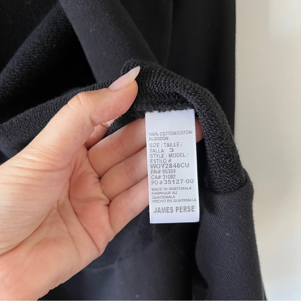 James Perse Cardigan Womens Black Long Sleeve Sweatshirt Size 3 Large - Picture 4 of 5